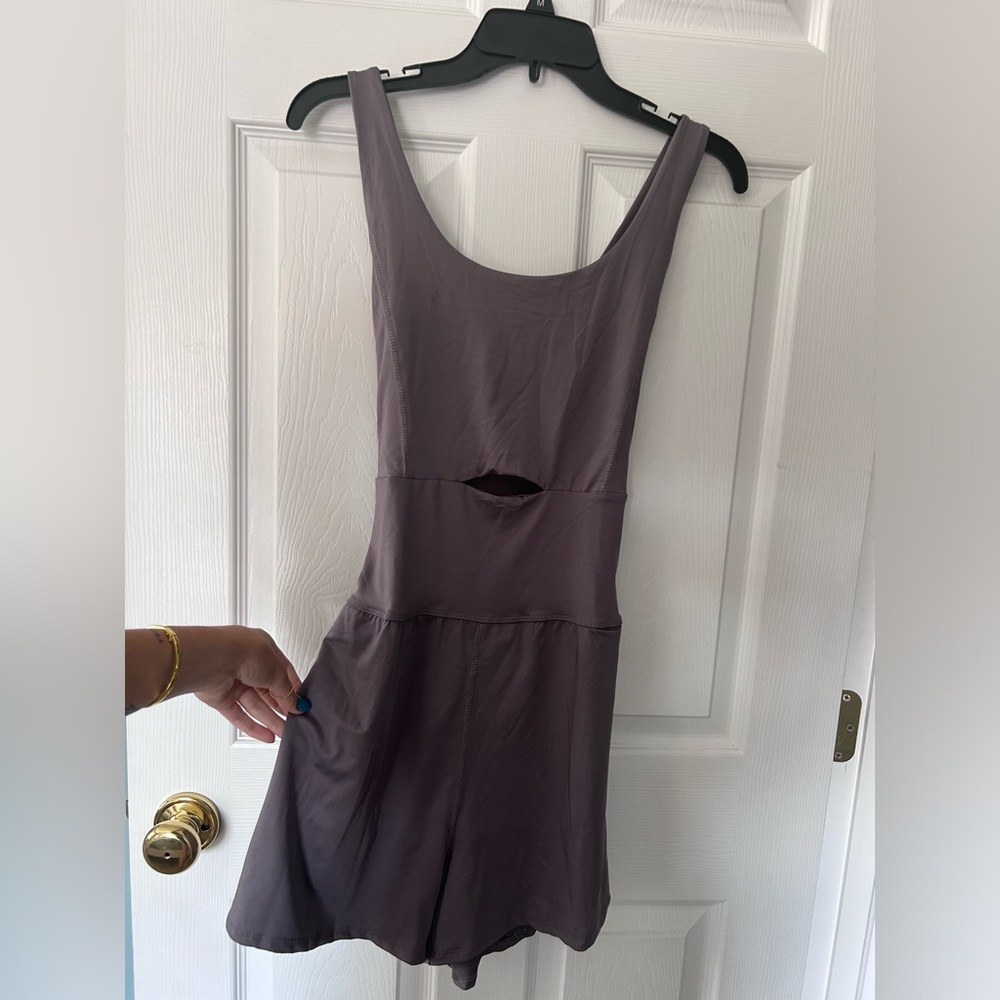 Grey athletic romper